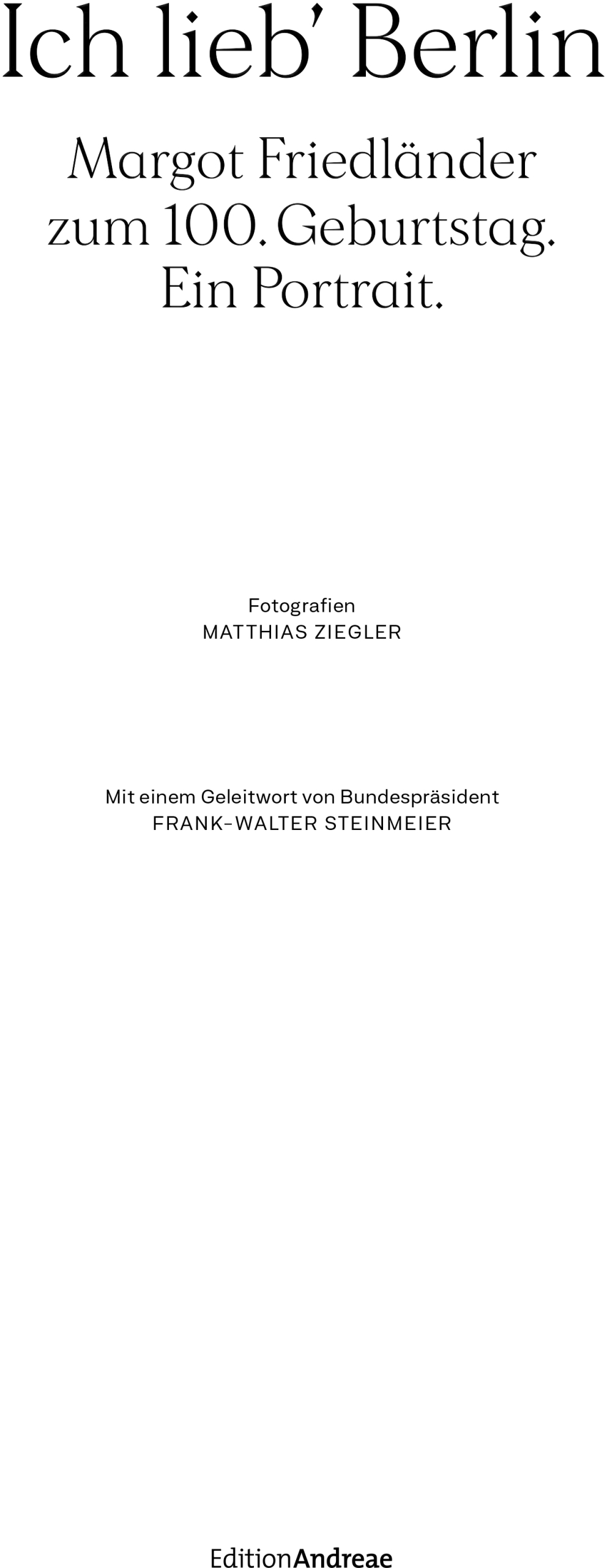Margot Friedländer Book