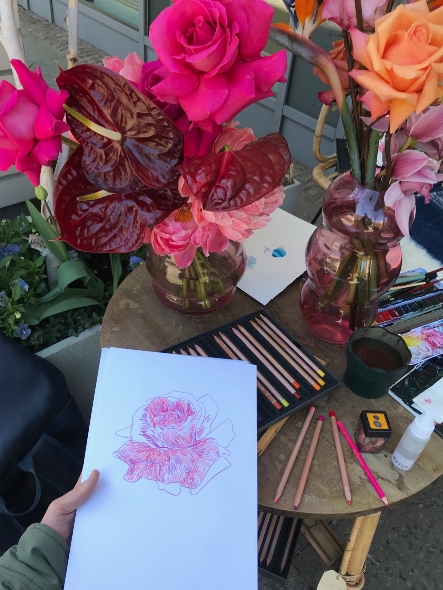 Flower Drawing Session at Mariano Berlin